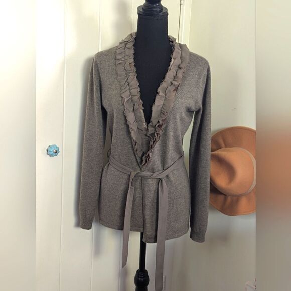 Peck & Peck Cashmere Wool Cardigan S Whimsigoth Witchy Old Money Countryside - Picture 1 of 8